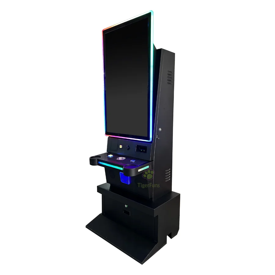 43 Inch Fusion 6 Vertical Touch Screen Skill Game Cabinet with Push Button Module and LED Light Bar for Sale
