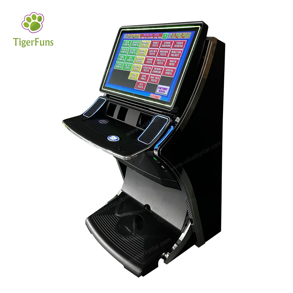 43 Inch Metal Flat Screen Skill Game Cabinet with Bill Acceptor English Support Optional Printer for Pinball Use