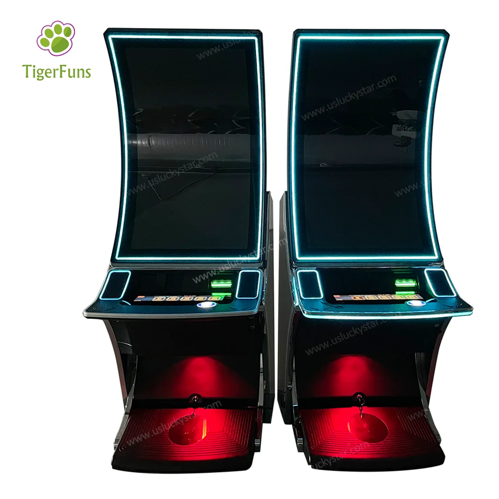 43 Inch Metal Flat Screen Skill Game Cabinet with Bill Acceptor English Support Optional Printer for Pinball Use